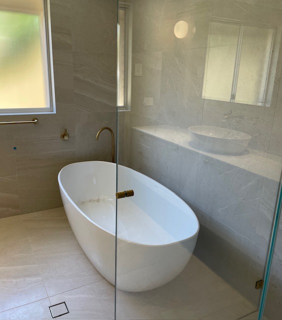 After: Freestanding Bath & Brass Tapware